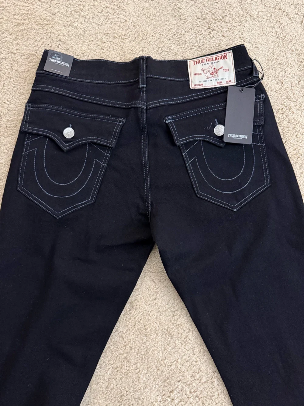 True Religion man relax straight in Black